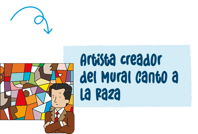 ARTISTA CREADOR DEL MURAL CANTO A LA RAZA
