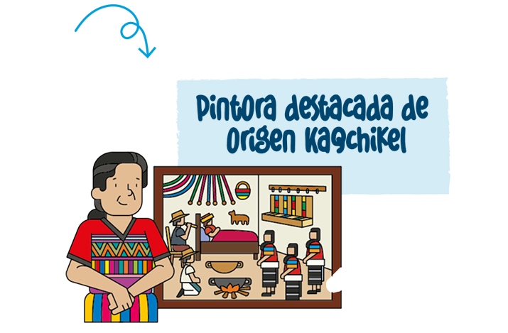 PINTORA DESTACADA DE ORIGEN KAQCHIKEL